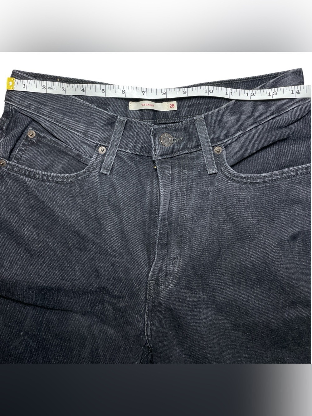 Levi's Cotton Women's 94 Baggy Jeans in Washed Black - Picture 6 of 10